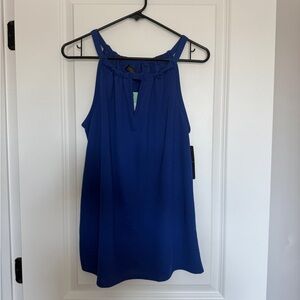 Colette Cobalt Blue Seedar Halter Knit Top NWT Size Medium